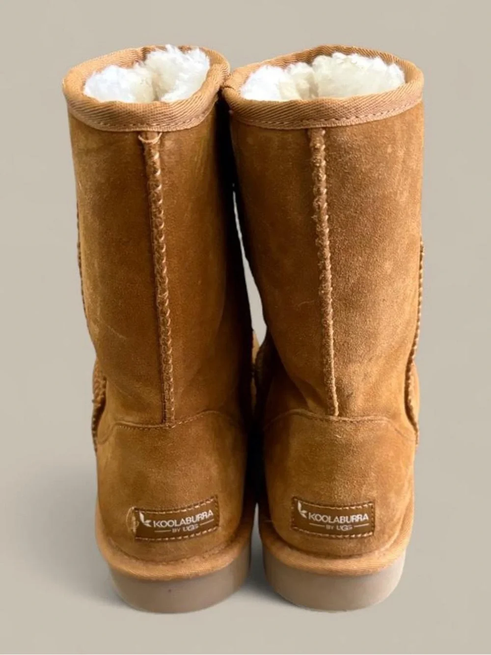 Koolaburra Chestnut Suede Shearling-Lined Winter Boots